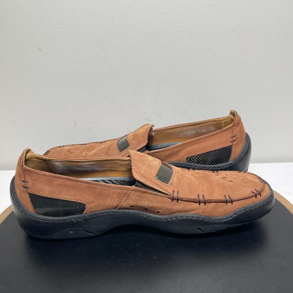 Michael Toschi Mach Loafer Men‎ 11.5 Carbon Fiber Leather Driving Shoe Nubuck - Picture 9 of 14